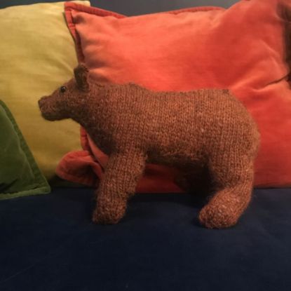 Picture of Hand Knit Brown Bear